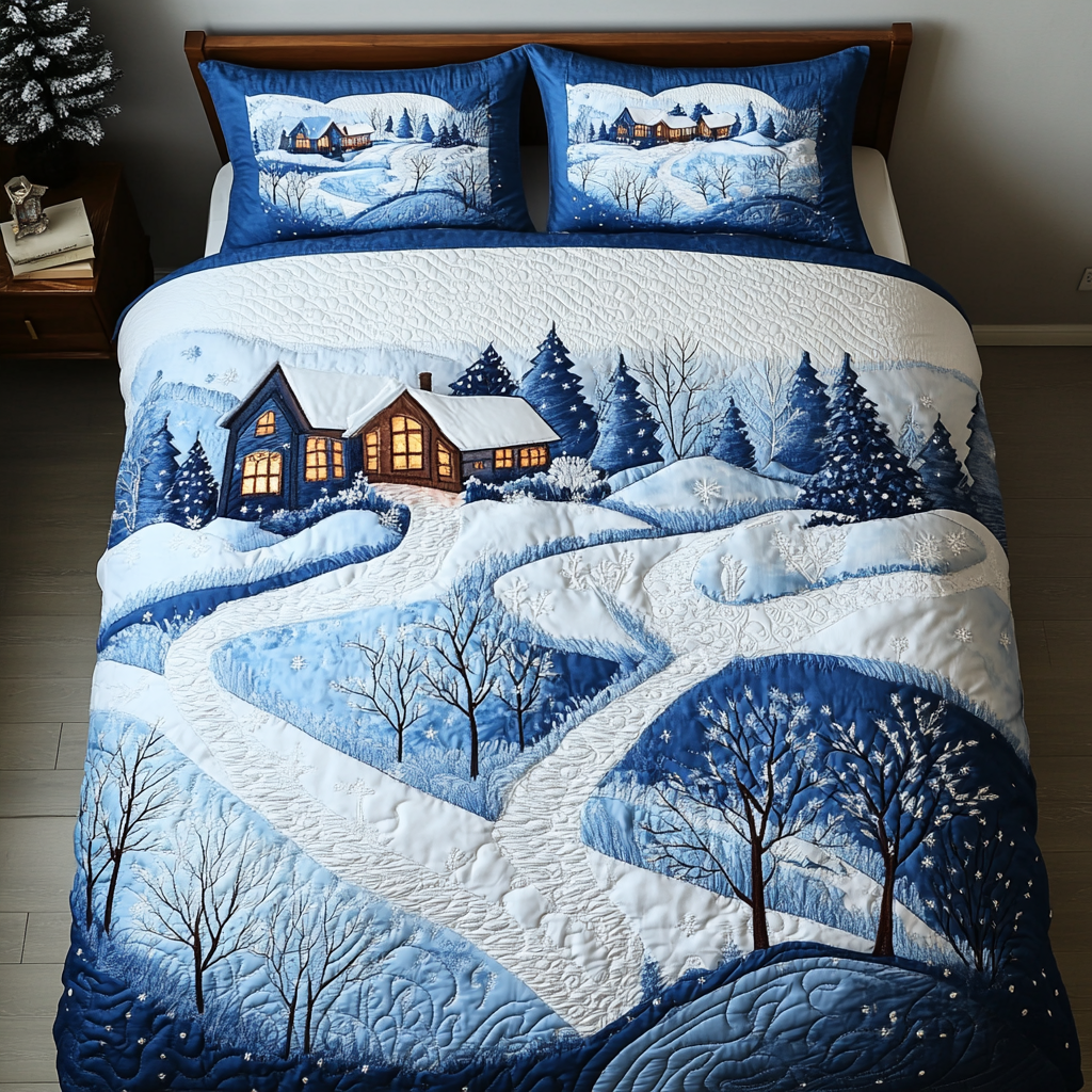 Rustic Winter Wonderland -Piece Quilted Bedding Set VTQ-Myprintsy