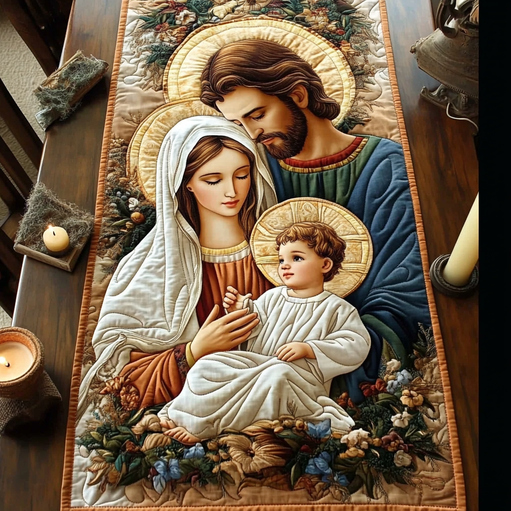Sacred Gathering Quilted Table Runner VH VTQ-Myprintsy
