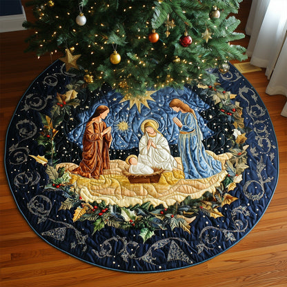 Sacred Joy Quilted Christmas Tree Skirt-Myprintsy