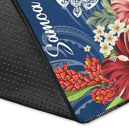 Samoa Area Rug - Flower And Turtle-Myprintsy