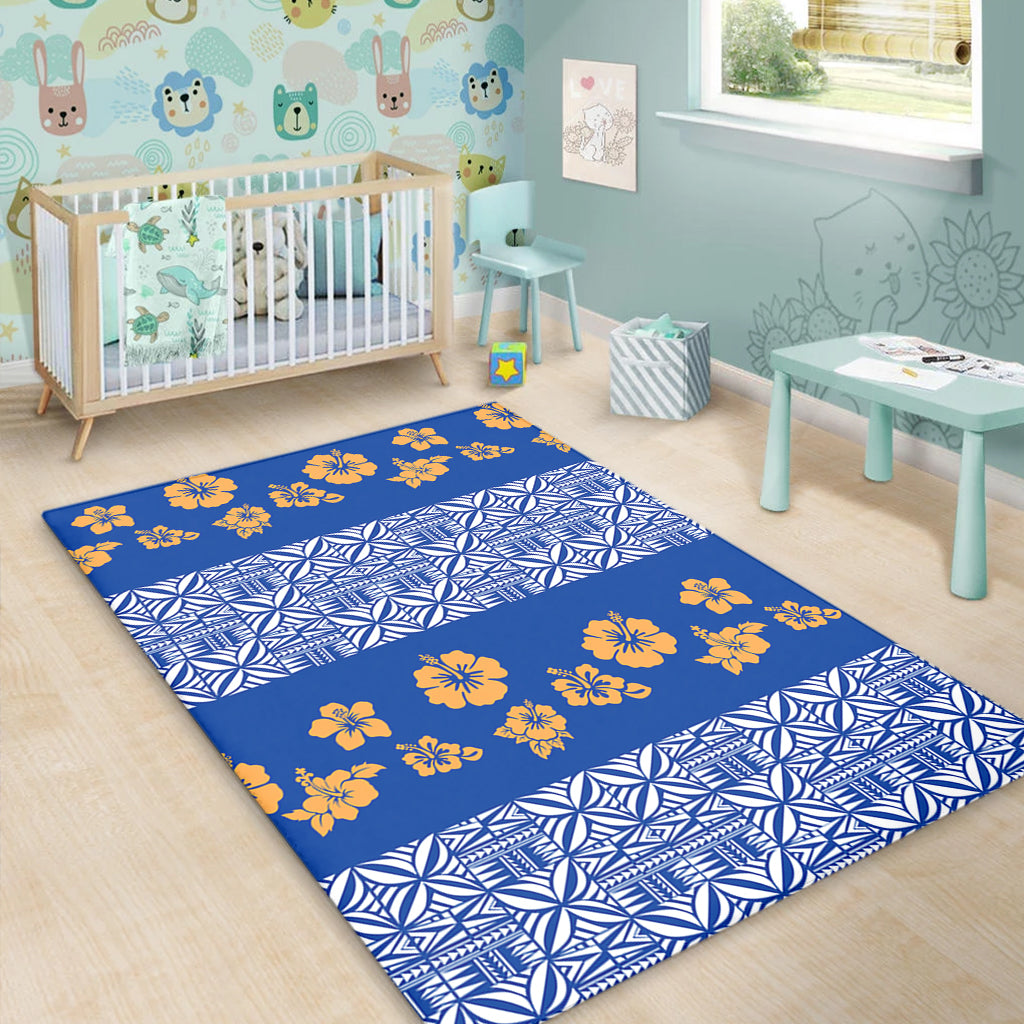 Samoa Area Rug Hibiscus Pattern Island-Myprintsy