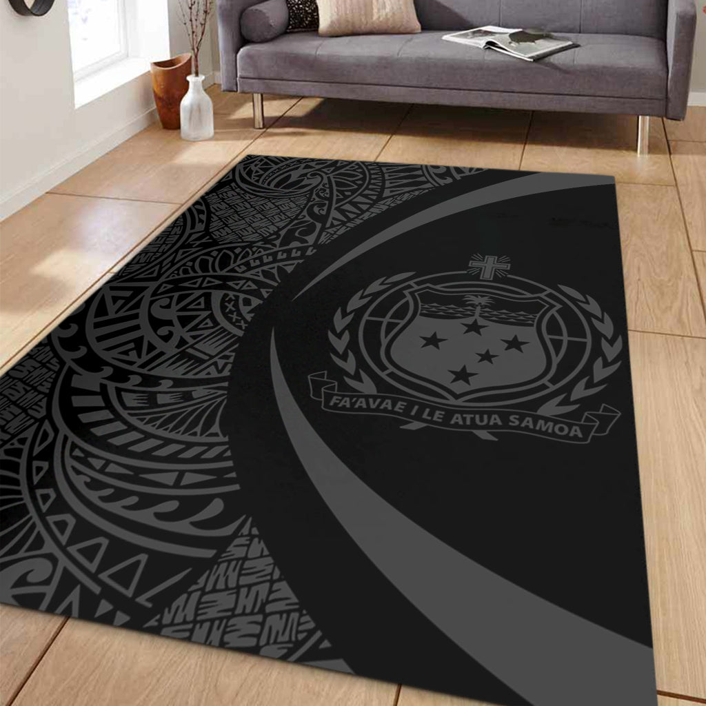 Samoa Area Rug Lauhala Gray Circle Style-Myprintsy