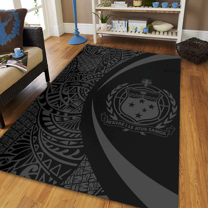 Samoa Area Rug Lauhala Gray Circle Style-Myprintsy