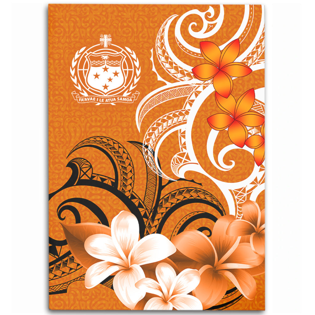 Samoa Area Rug Polynesian Floral Spirit Orange-Myprintsy