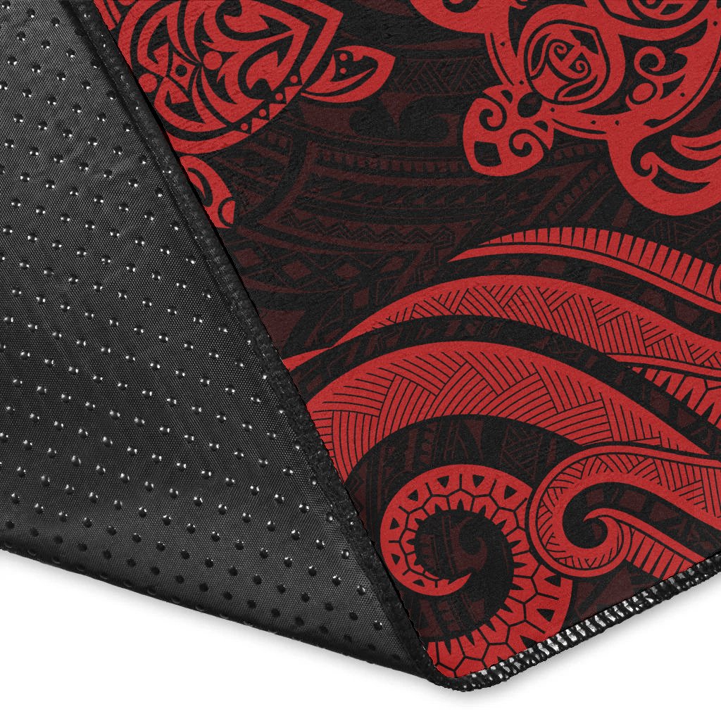 Samoa Area Rug - Red Tentacle Turtle-Myprintsy