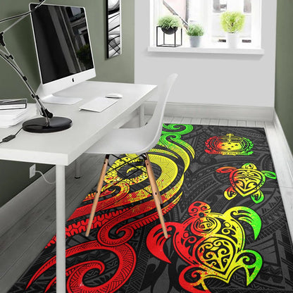 Samoa Area Rug - Reggae Tentacle Turtle-Myprintsy