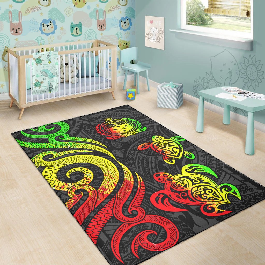 Samoa Area Rug - Reggae Tentacle Turtle-Myprintsy