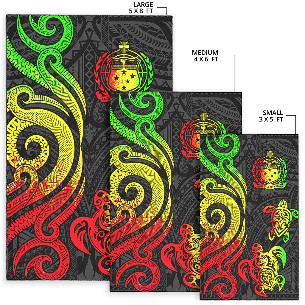Samoa Area Rug - Reggae Tentacle Turtle-Myprintsy