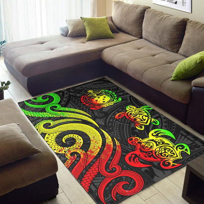 Samoa Area Rug - Reggae Tentacle Turtle-Myprintsy