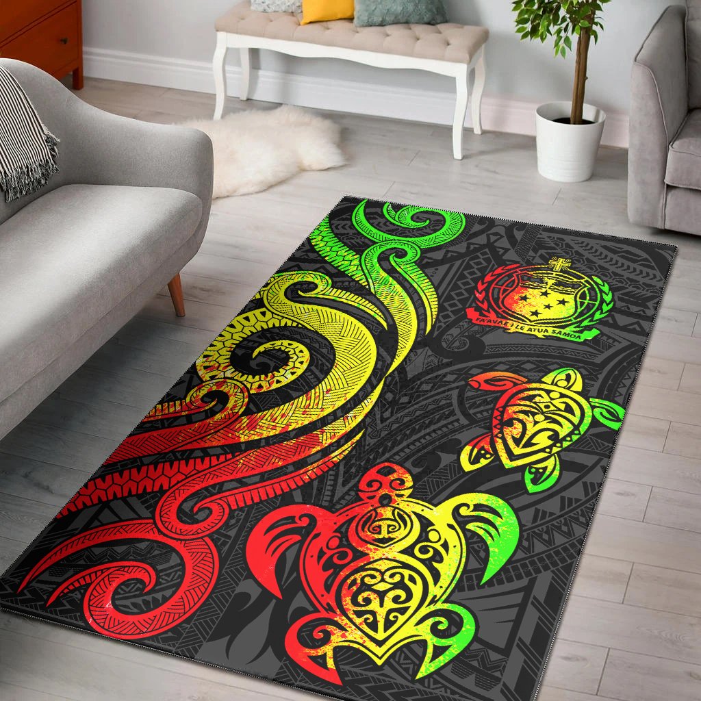 Samoa Area Rug - Reggae Tentacle Turtle-Myprintsy