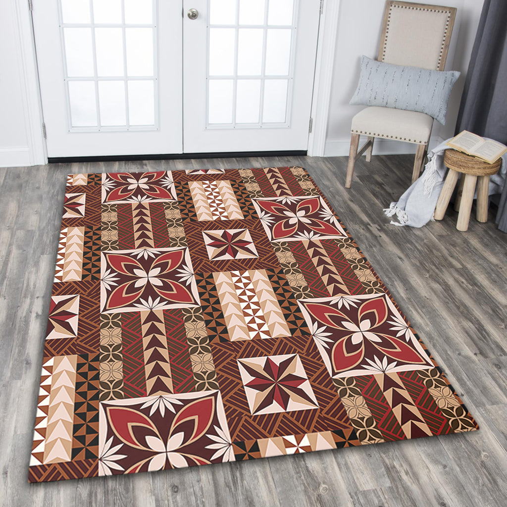 Samoa Area Rug Siapo Pattern Print-Myprintsy