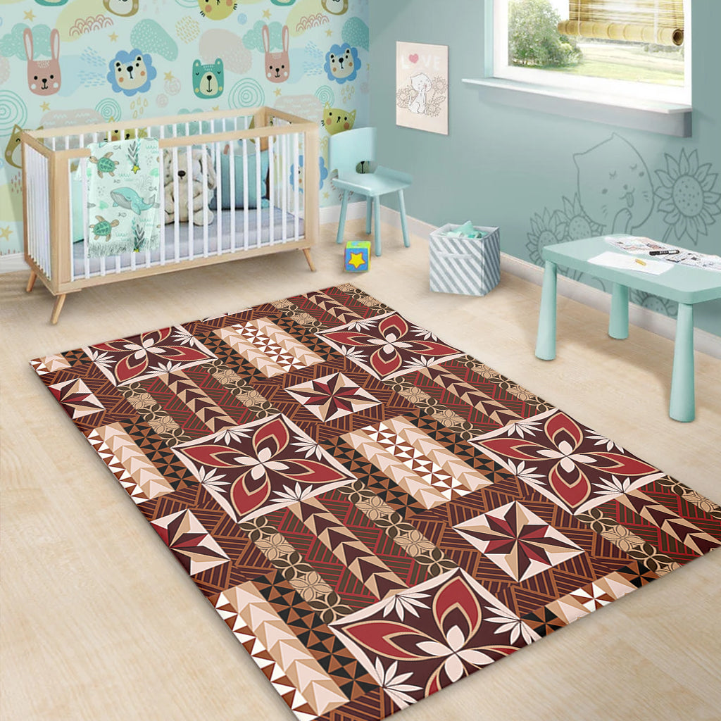 Samoa Area Rug Siapo Pattern Print-Myprintsy