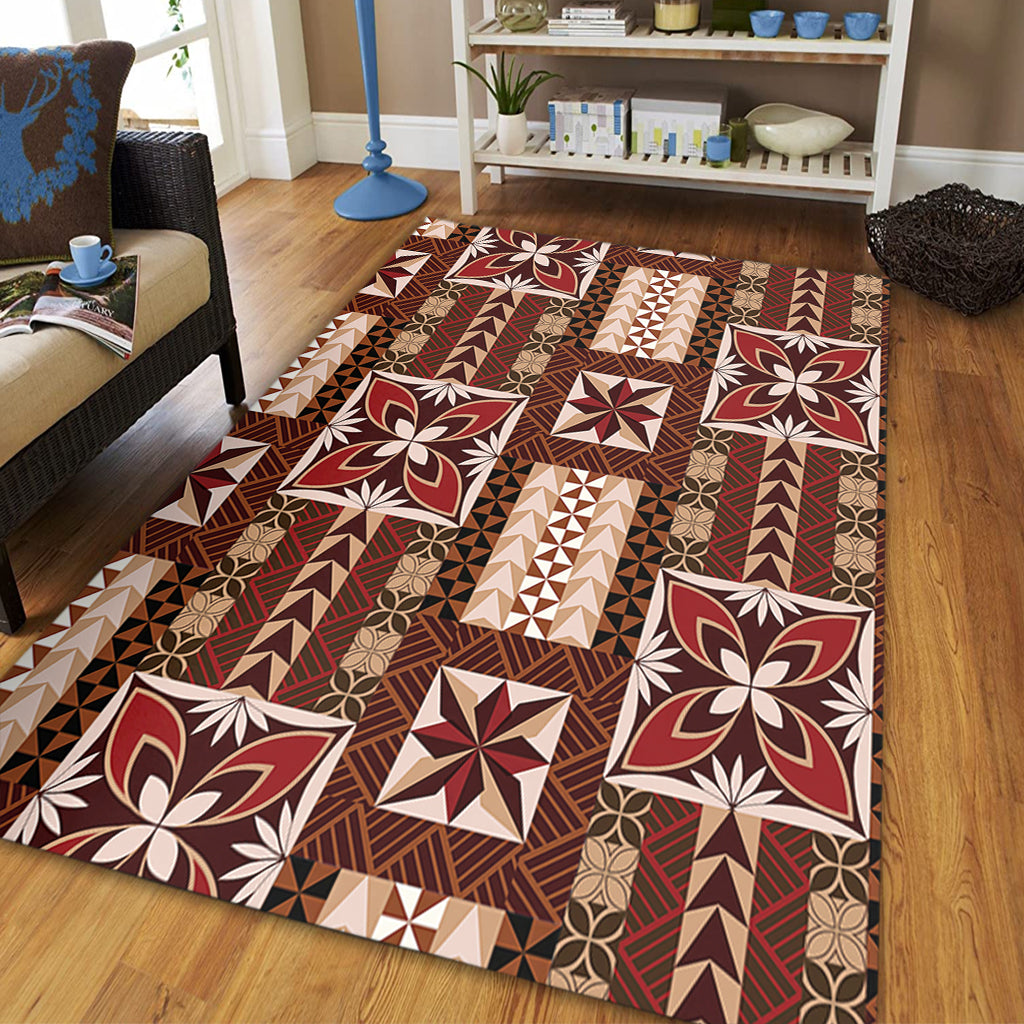Samoa Area Rug Siapo Pattern Print-Myprintsy