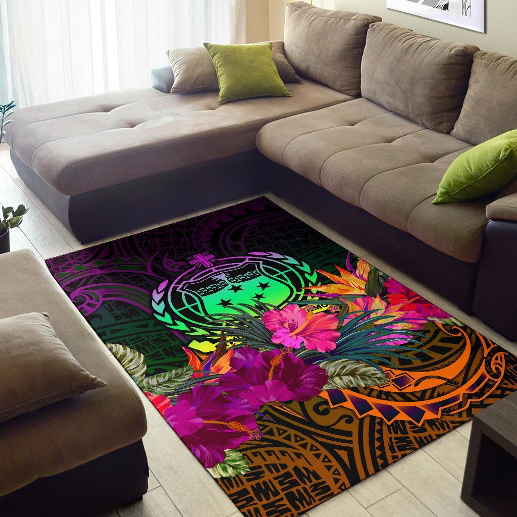 Samoa Area Rug - Summer Hibiscus-Myprintsy