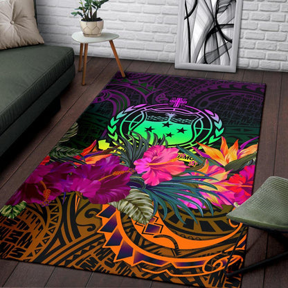 Samoa Area Rug - Summer Hibiscus-Myprintsy