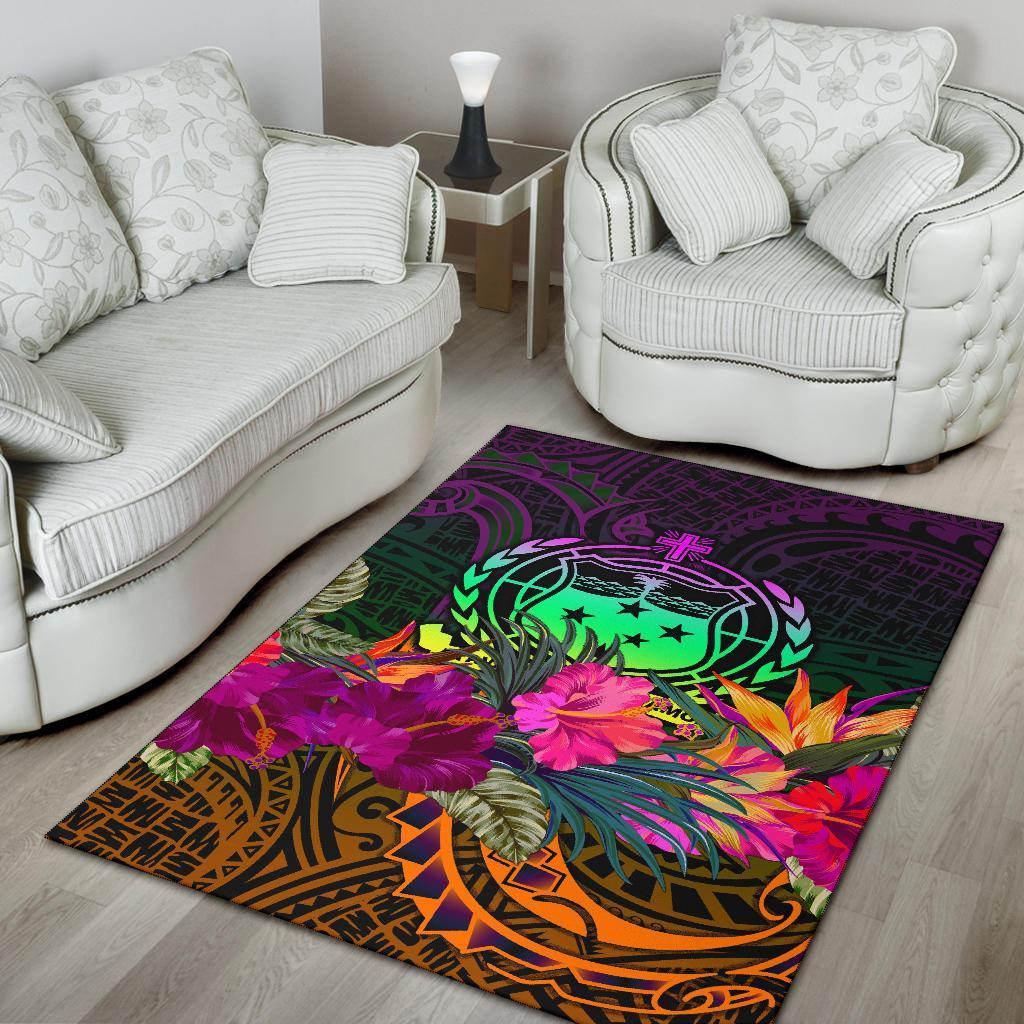 Samoa Area Rug - Summer Hibiscus-Myprintsy