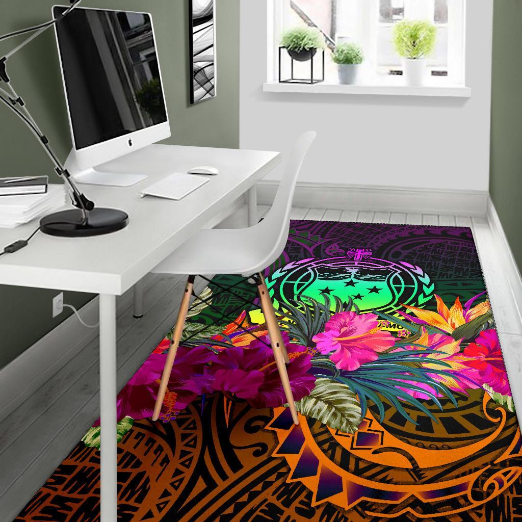 Samoa Area Rug - Summer Hibiscus-Myprintsy