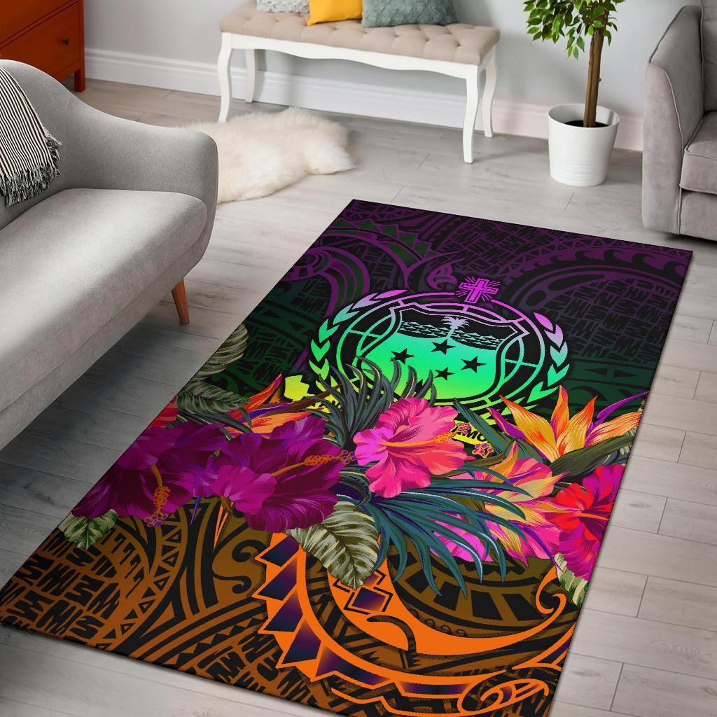 Samoa Area Rug - Summer Hibiscus-Myprintsy