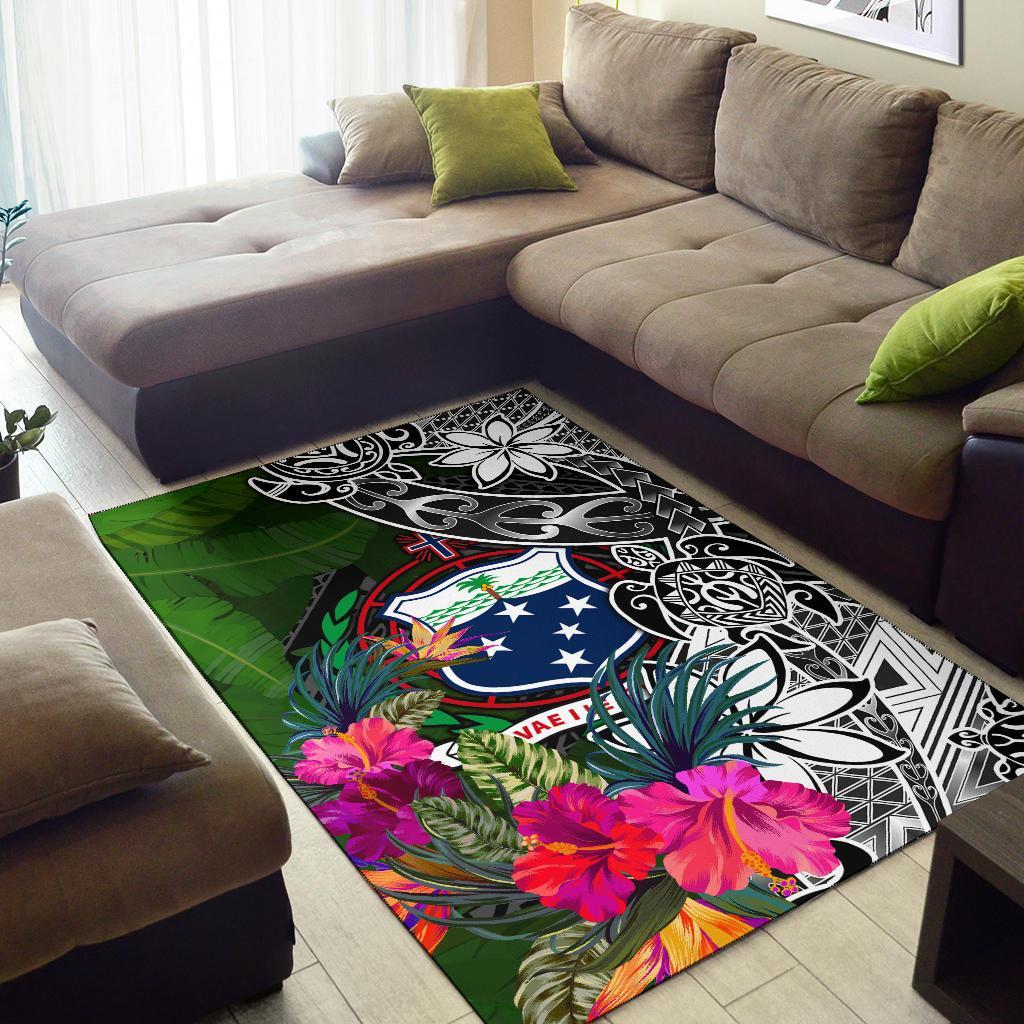 Samoa Area Rug - Turtle Plumeria Banana Leaf-Myprintsy