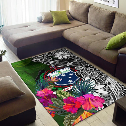Samoa Area Rug - Turtle Plumeria Banana Leaf-Myprintsy