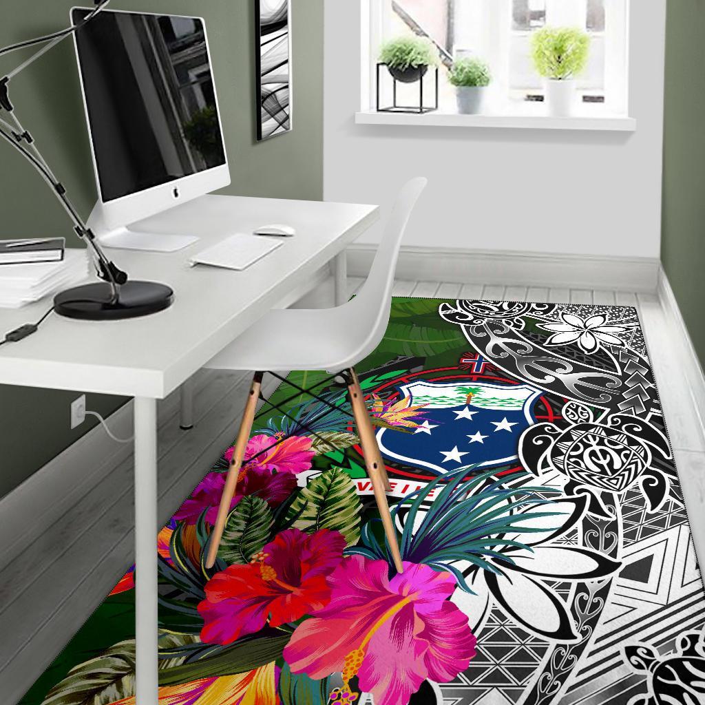 Samoa Area Rug - Turtle Plumeria Banana Leaf-Myprintsy