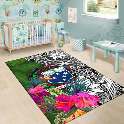 Samoa Area Rug - Turtle Plumeria Banana Leaf-Myprintsy