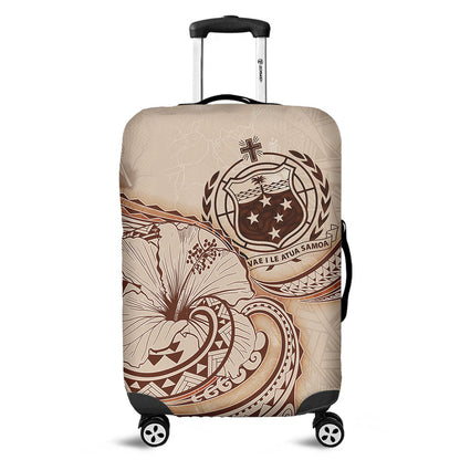 Samoa Luggage Cover Hibiscus Flower Vintage Style