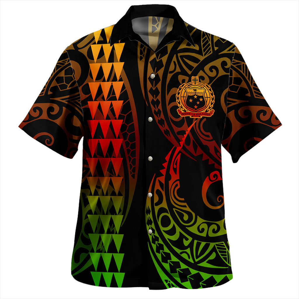 Samoa Hawaiian Shirt Kakau Style-Myprintsy
