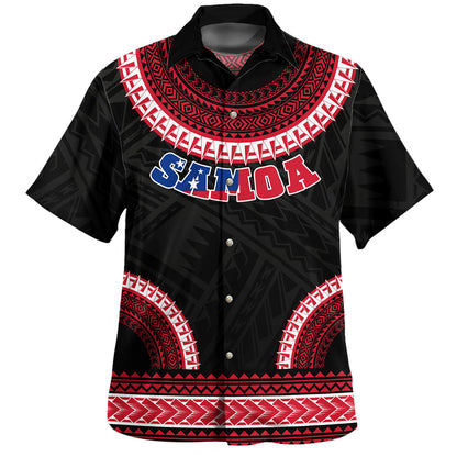 Samoa Hawaiian Shirt Tribal Pattern Flag Coat Of Arms Circle-Myprintsy