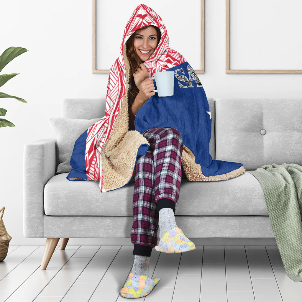 Samoa Hooded Blanket - Polynesian Design