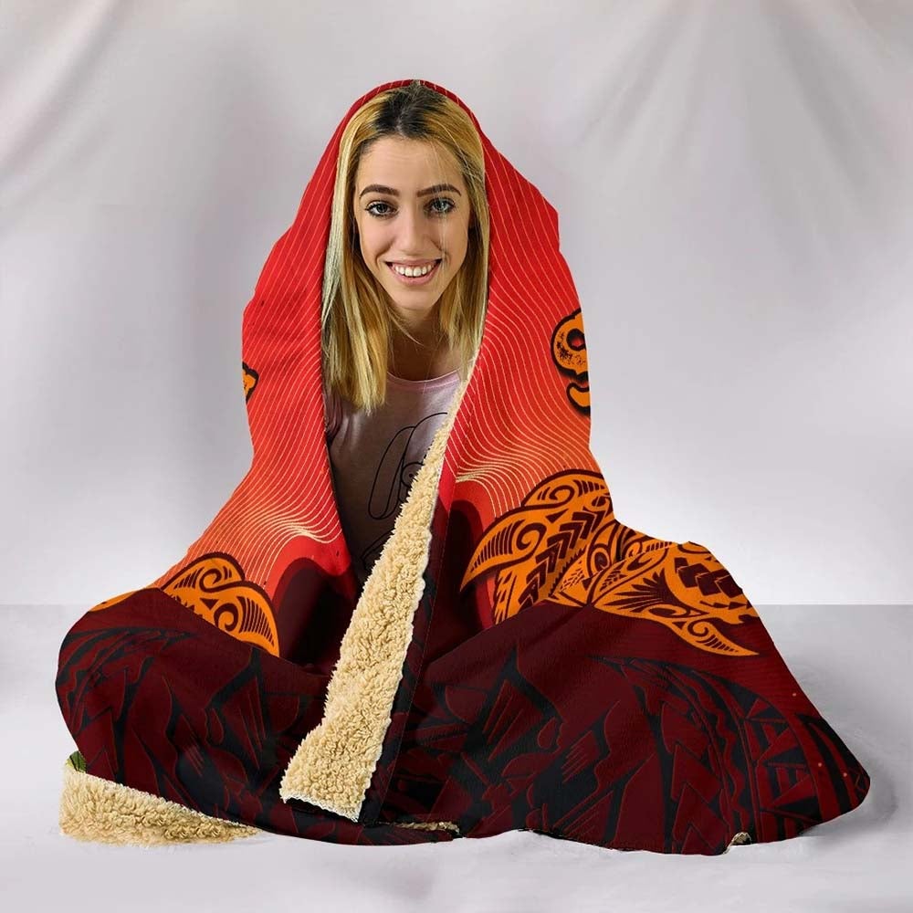 Samoa Hooded Blankets - Tribal Tuna Fish-Myprintsy