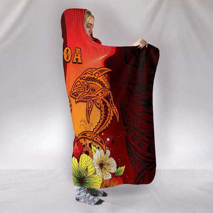 Samoa Hooded Blankets - Tribal Tuna Fish-Myprintsy