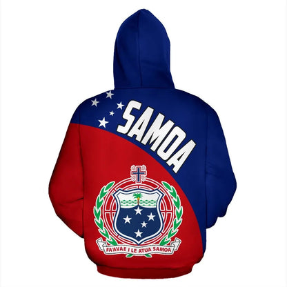 Samoa Hoodie - Samoa Flag Coat Of Arms-Myprintsy