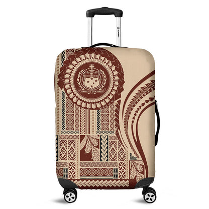 Samoa Luggage Cover Seal Samoan Siapo Brown Design