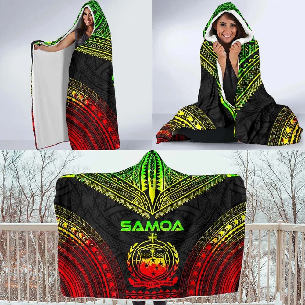 Samoa Polynesian Chief Hooded Blanket - Reggae Version-Myprintsy