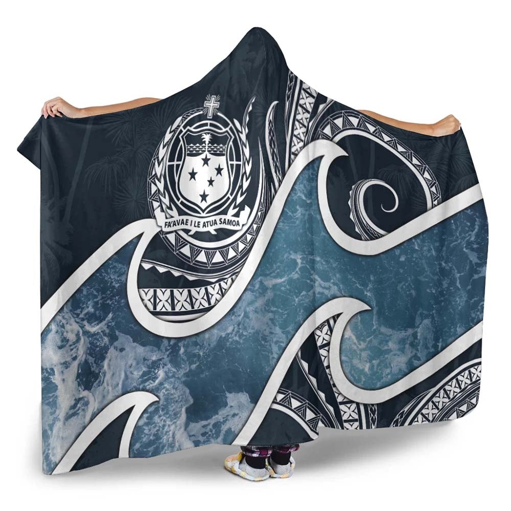 Samoa Polynesian Hooded Blanket - Ocean Style-Myprintsy
