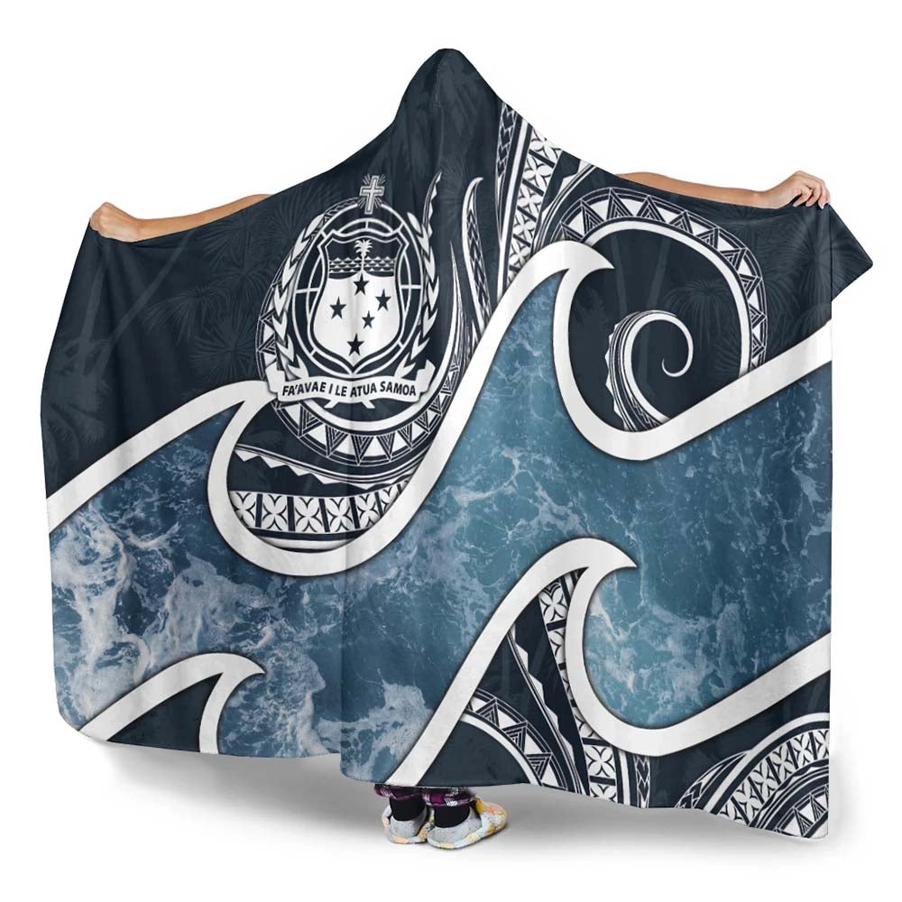 Samoa Polynesian Hooded Blanket - Ocean Style-Myprintsy