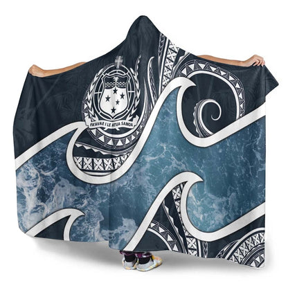 Samoa Polynesian Hooded Blanket - Ocean Style-Myprintsy