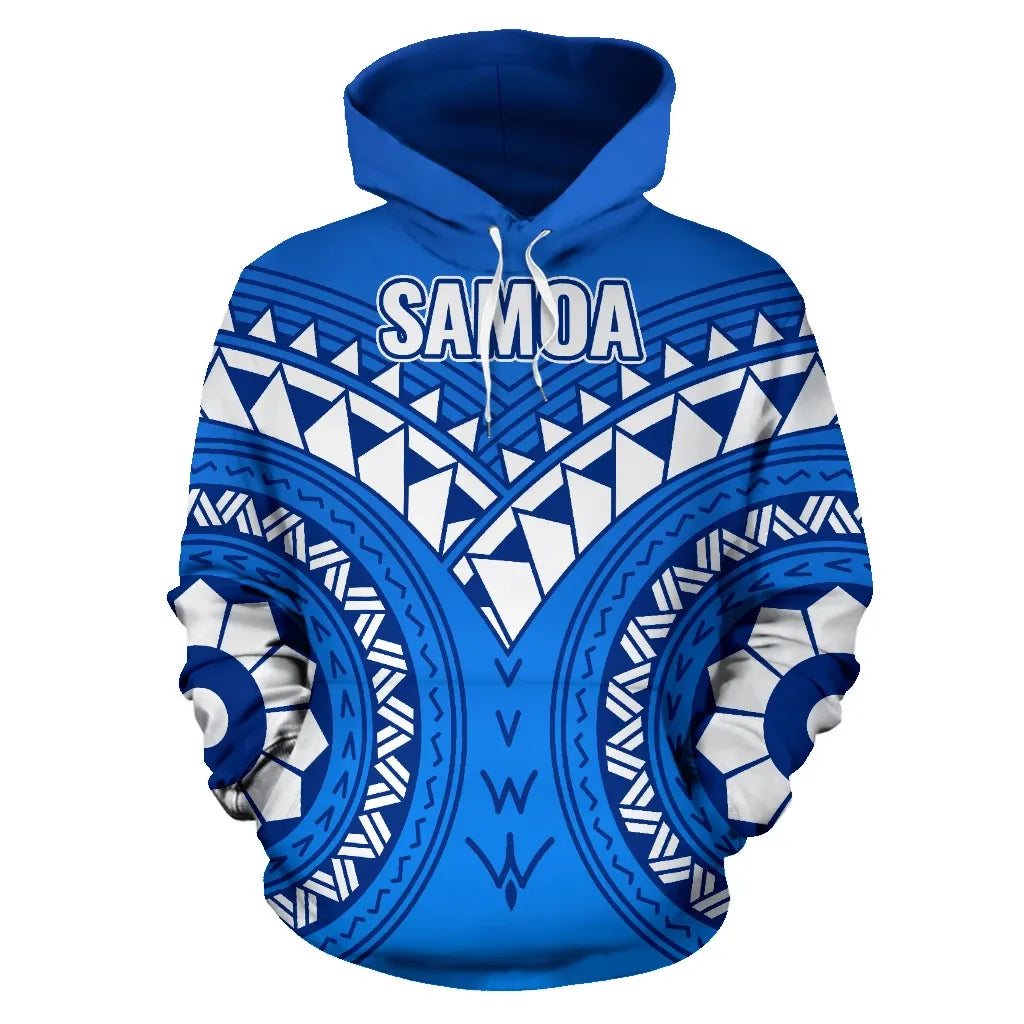 Samoa Polynesian Tribal Pattern All Over Hoodie-Myprintsy