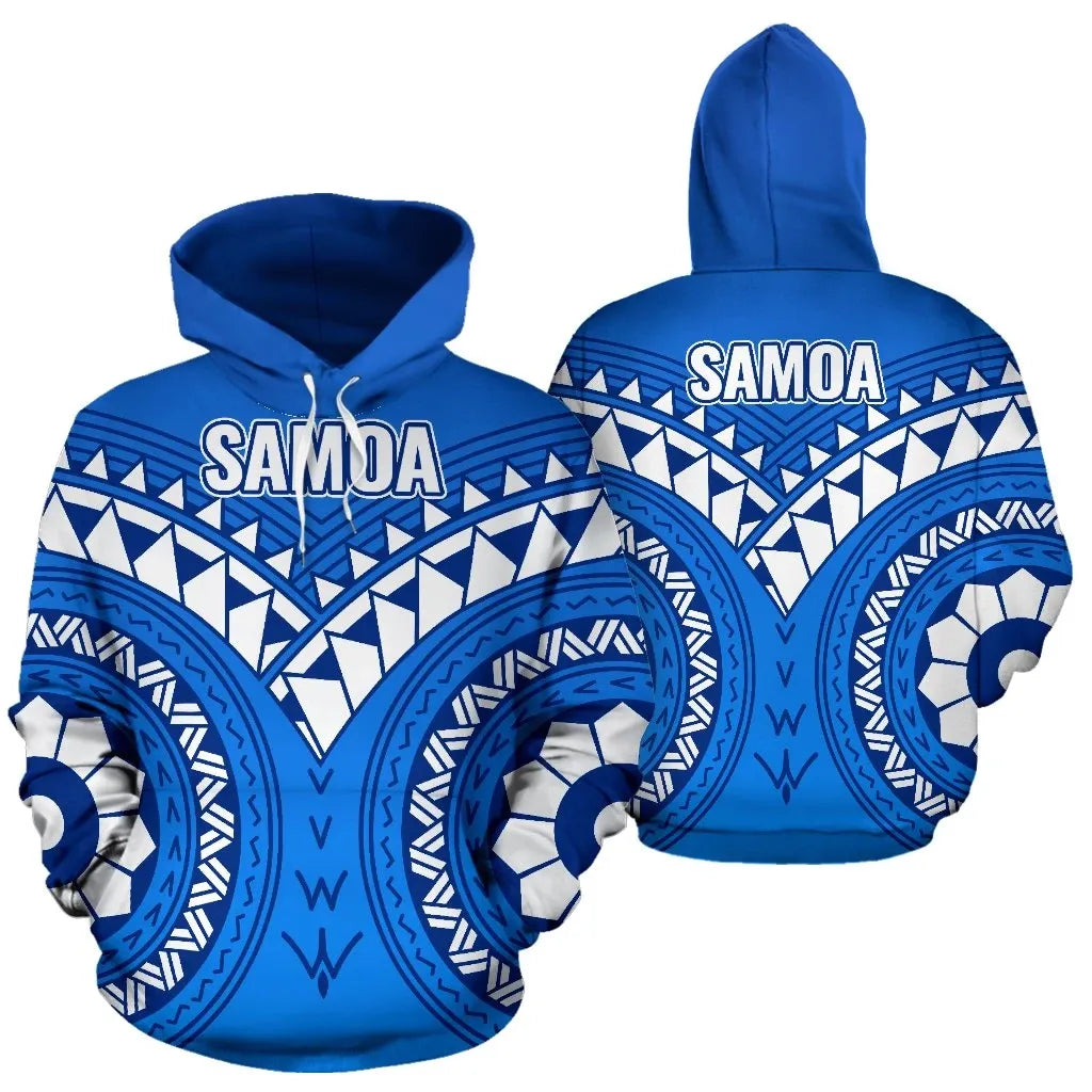 Samoa Polynesian Tribal Pattern All Over Hoodie-Myprintsy