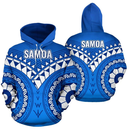 Samoa Polynesian Tribal Pattern All Over Hoodie-Myprintsy