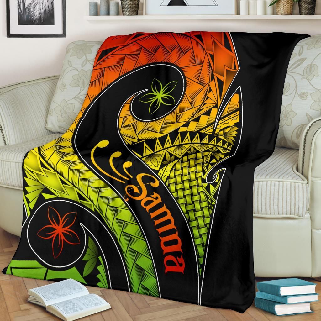 Samoa Premium Blanket - Samoa Polynesian Decorative Patterns-Myprintsy