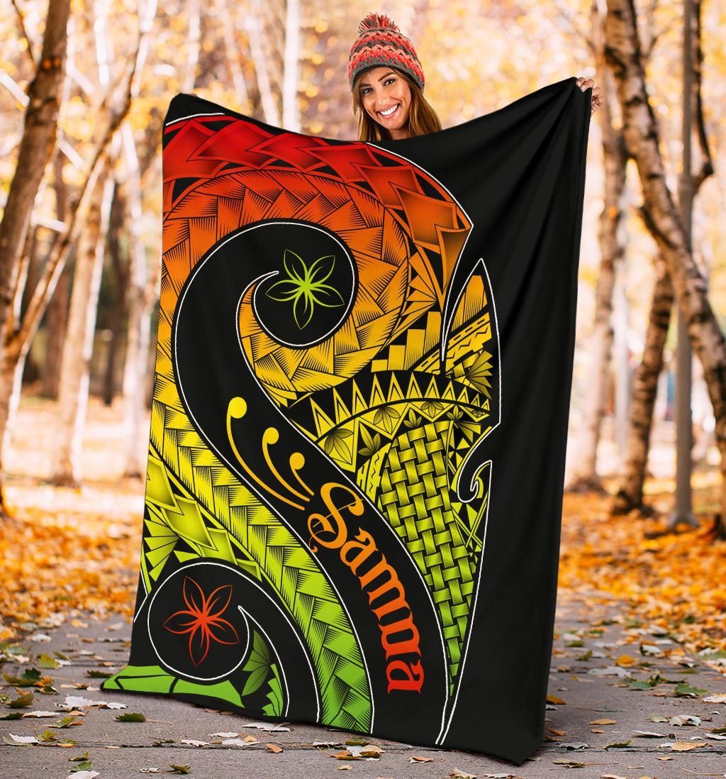 Samoa Premium Blanket - Samoa Polynesian Decorative Patterns-Myprintsy
