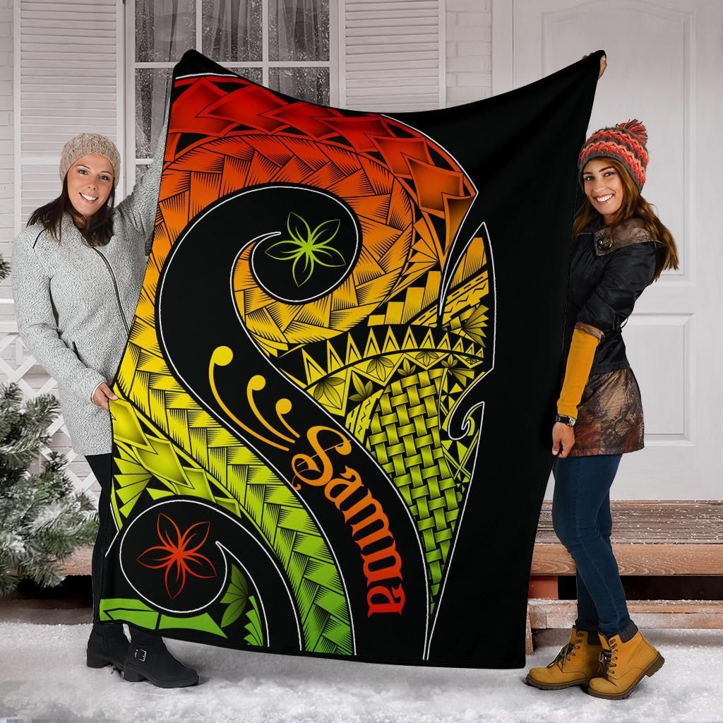 Samoa Premium Blanket - Samoa Polynesian Decorative Patterns-Myprintsy