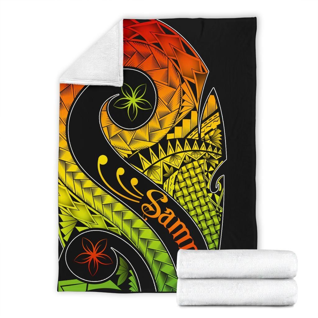 Samoa Premium Blanket - Samoa Polynesian Decorative Patterns-Myprintsy