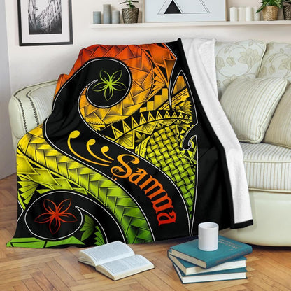 Samoa Premium Blanket - Samoa Polynesian Decorative Patterns-Myprintsy
