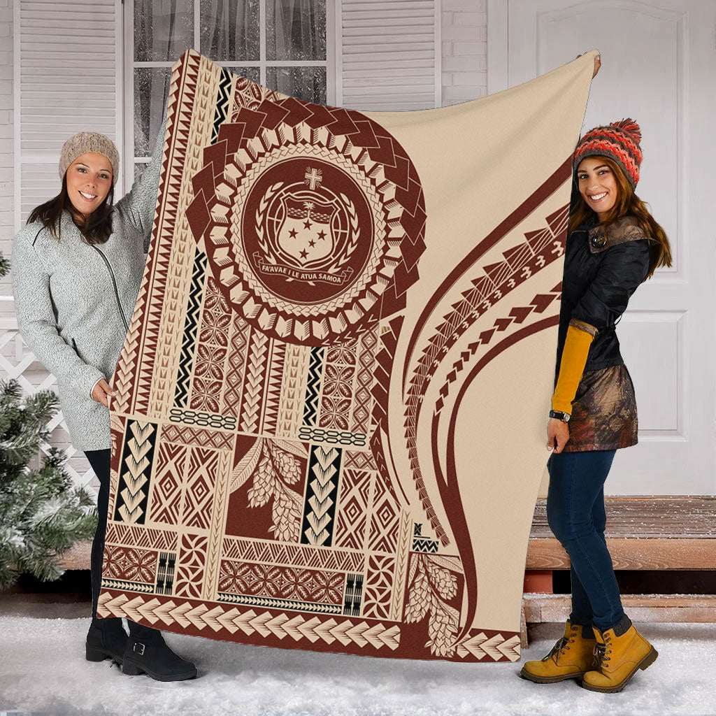 Samoa Premium Blanket Seal Samoan Siapo Brown Design-Myprintsy