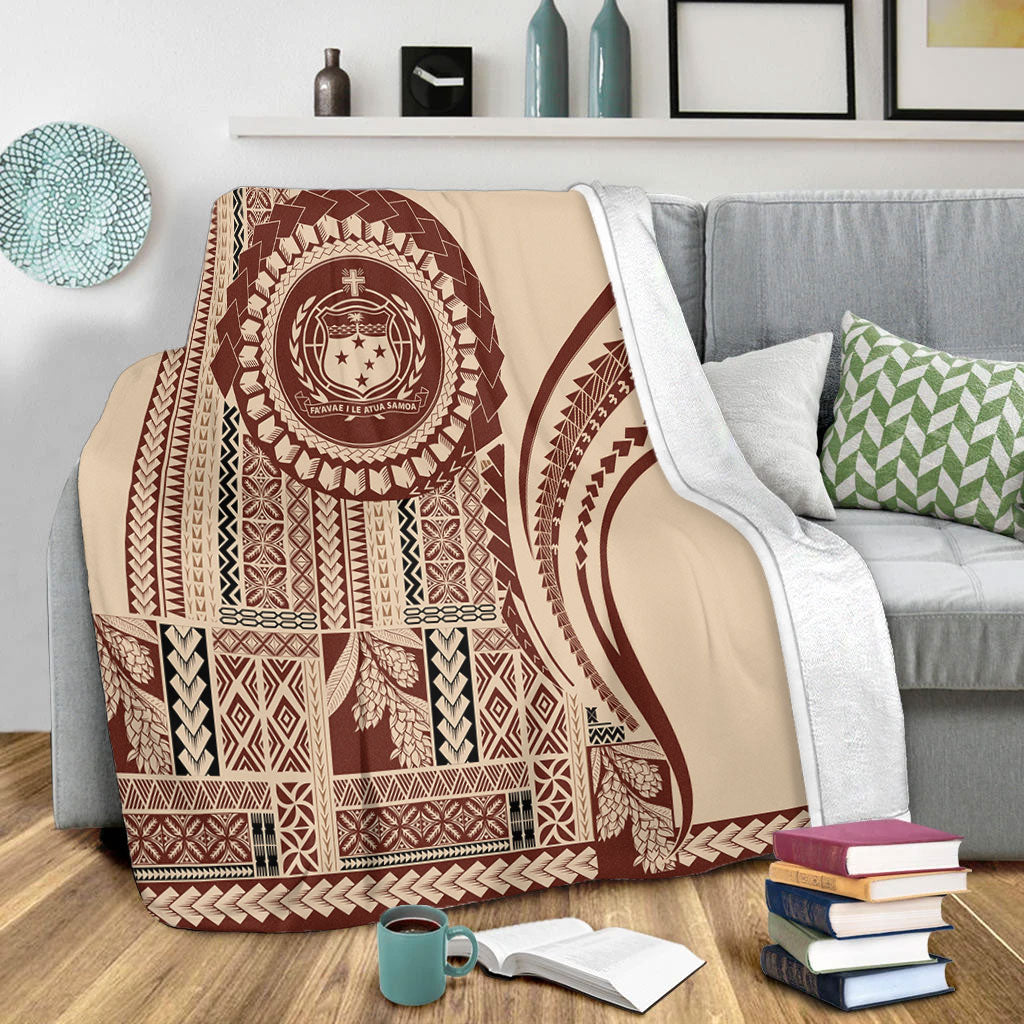 Samoa Premium Blanket Seal Samoan Siapo Brown Design-Myprintsy
