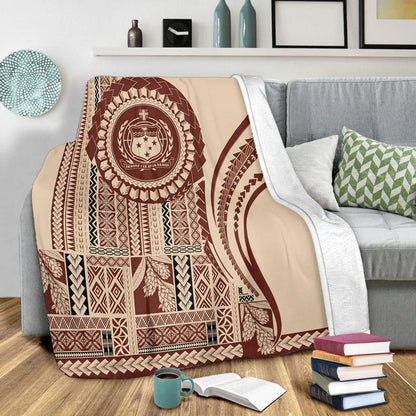 Samoa Premium Blanket Seal Samoan Siapo Brown Design-Myprintsy