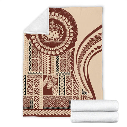 Samoa Premium Blanket Seal Samoan Siapo Brown Design-Myprintsy